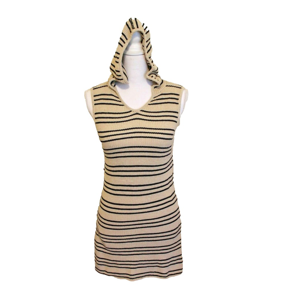 Blush Sweater‎ Dress Small Blush Junior Sleeveless Hooded Y2K cute stretch